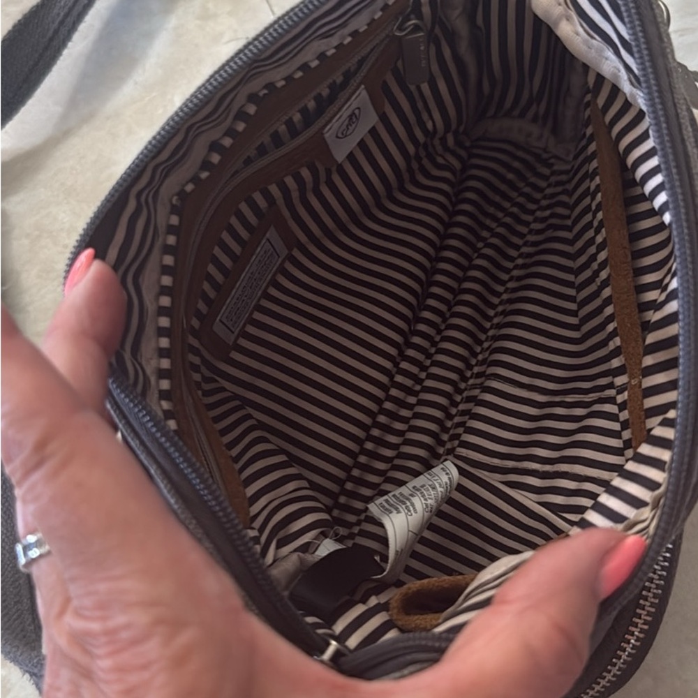 Gray Canvas Crossbody Bag - Picture 3 of 3